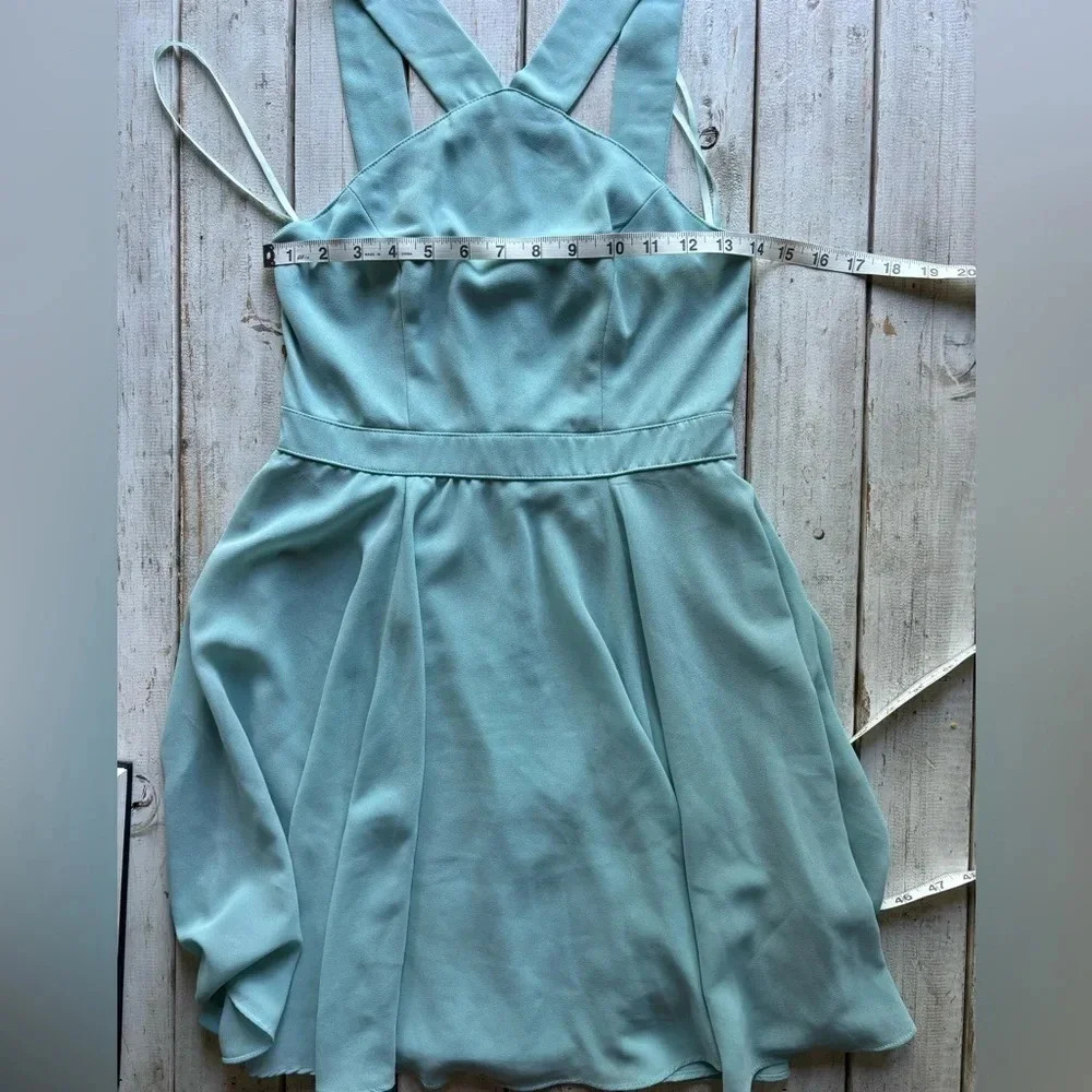 Lulu’s, cross back, teal, polyester, strappy, size small - Picture 6 of 12